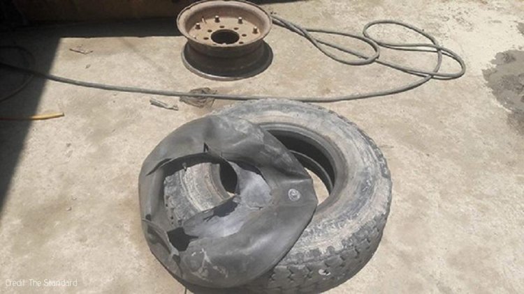 Mechanics die following Tyre Burst